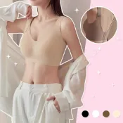 (店+)i揪團 純色豎紋無鋼圈內衣 無痕內衣 背扣式內衣 純色內衣 女生內衣 可拆式胸墊 聚攏 透氣(K42-1)