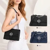 【Michael Kors】GREENWICH 系列  防刮皮革 鍊條 二合一 肩背 / 斜背 多用包 (多色任選)
