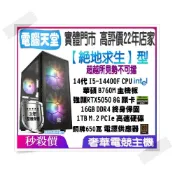 (店+)【華碩平台】絕地求生型 I5 14400F/RTX5050 8G/16G/1TB M.2/銅牌650瓦 電競電腦 主機 電腦天堂