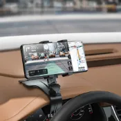 (店+)車用隱藏號碼牌儀表板手機架｜免低頭導航支架｜不擋視線夾式固定｜1200°旋轉防震車載支架(清SALE)