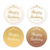 【夯胖²】禮品貼紙 金緻祝福 (32枚) 貼紙 生日快樂