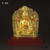 【A+嚴選】宗客巴祖師大師藏傳密宗小佛像神像車載小擺件平安佛文殊車飾擺件