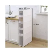 (店+)热销 14cm夾縫收納櫃窄多層置物架衛生間塑料整理側邊櫃冰箱縫隙收納架