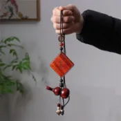 禪意 國風紫檀吉祥平安牌葫蘆 吊墜 車掛精工打磨多寶多福送禮