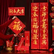 ✈新北發貨✨2026廣告對聯定製馬年燙金禮盒專版春聯定做春節福字大禮包印logo
