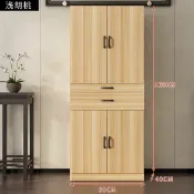 huangjinlang 【新中式佛龕】立櫃爺櫃 供桌佛臺 帶門佛龕 關公供奉臺 家用神桌 實木雕刻 神明桌 祖先牌位 神明櫃 簡約大方 居家禮佛必備