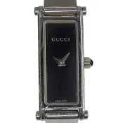 【DOKODEMO】Gucci GUCCI 1500L 不鏽鋼石英模擬顯示黑色錶盤女士腕錶 [二手]