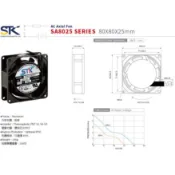 STK 8cm SLEEVE軸承散熱風扇 80*80*25mm AC 110V 220V 交流 出線式