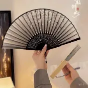 🔥桃園有貨🔥【7375人好評】古風折扇子風新中式女春夏漢服旂袍舞蹈跳舞隨身便攜折疊小扇 PNRZ