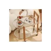 (店+)新品免運 北歐複古網紅ins日式實木小推車移動茶幾邊幾收納餐車中古置物架 酒水車 手推車 工具車 送餐車