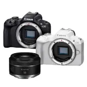 【Canon】EOS R50 BODY 單機身 + RF 50mm F1.8 STM 人像街拍組合 (公司貨-贈保護鏡+吹球清潔組)