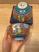 古瓷堂日本回流瓷器 日本回流 九谷燒哆啦A夢限量陶瓷米飯碗 正品保證 莊三風木米風飯田屋風 浮雕滿交趾釉 可愛收藏送禮 兩只裝