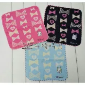 【午後時光】日本狗頭包副牌MIMO-蝴蝶結 可愛 鬥牛犬 小狗 刺繡 手帕/小方巾-3色5518