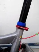 【小謙單車】全新自行車座管/座桿矽膠防水套/防塵套，30-34mm(大)，藍色