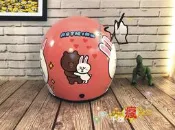 手繪瘋 [手創 Line人物: 兔兔&熊大X情侶款 安全帽 手工 禮物 生日 情人節