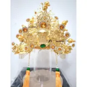 水鑽相帽 柳絲 土地公帽 施華洛斯奇鑽 全金帽 土地公 福德正神 文財神 城隍爺 魯班公 神明衣 神明帽