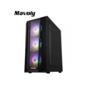 松聖 Mavoly 荔枝 CR19 (黑) 玻璃透側 ATX機殼