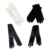 (店+)赫本手套【黑色手套】WD0275▸復古黑手套▸新娘手套▸尾牙服裝▸黑色短手套▸萬聖節服裝▸宴會手套▸緞面手套