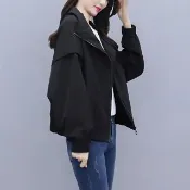 【ONEY 歐妮】★帥氣翻領拉鍊夾克外套(上衣/女裝/外套/夾克/休閒/通勤)