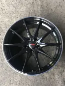全新類RAYS G25 17吋5/108 5/112 亮黑車邊鋁圈