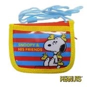 sightme看過來購物城 條紋款【日本進口正版】史努比 Snoopy 掛繩 小錢包 小皮夾 零錢包 PEANUTS - 293367