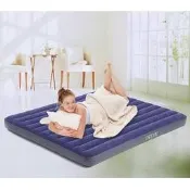 INTEX 雙人超大型植絨 充氣床墊 (寬183CM)(68755)