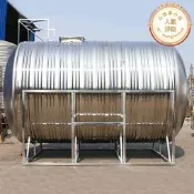 【可刷卡】定製不鏽鋼臥式波浪形水箱304高層屋頂水箱空氣能太陽能儲水塔2噸