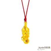 J code真愛密碼金飾 小萌佛-葫蘆濟公黃金墜子-立體硬金款 送項鍊