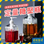 【現貨隔日到】糖壓瓶 糖漿壓頭 糖壓罐 果醬擠壓瓶 按壓瓶 玻璃壓瓶 方形糖壓瓶 定量壓瓶 壓瓶 糖漿瓶 糖漿 壓頭