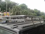 中古白鐵車頂架 雨槽專用 有小傷不影響功能 三菱福利卡拆下(已售出)