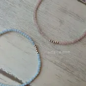 Pei的手作異想世界 清新寶寶色系好人緣手鍊 好人緣 天然石 手環 粉晶 藍紋瑪瑙 另有 蠶絲蠟線 巴西蠟線 訂製手環
