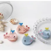 客秋皮 ～ 可愛 噴水鯨魚 笑臉 海島 夏日 海邊 游泳 渡假 海洋 動物 側邊夾 瀏海 碎髮 髮夾 髮飾 迷你 抓夾