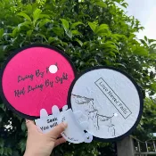 [客製化]  扇子 反光摺疊 廣告扇 飛盤扇 網紅宣傳便攜應援 迷你小扇子 團扇支持定 制