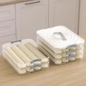 (店+)餃子盒冰箱冷凍盒多層凍餃子盤家用水餃盒食品級餛飩收納盒大容量