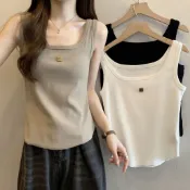 愛依依  大碼背心 無袖上衣 吊帶背心 M-4XL新款莫代爾方領外穿內搭打底衫-14872.