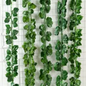 210cm 人造綠色植物假藤常春藤戶外牆綠色花環裝飾傢居花園裝飾