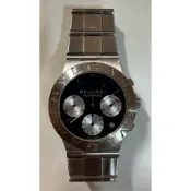 Bvlgari 寶格麗 Diagono Chronograph CH35S 黑面計時三眼不銹鋼男錶