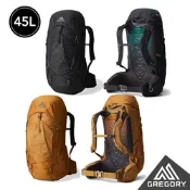 Gregory 官方旗艦 45L STOUT 登山背包 登山包 森林黑 漠石黃 透氣 可調式 可調整 背板 水袋包 透氣肩背帶 臀帶 睡袋夾層