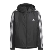 adidas 外套 ESSENTIALS 男款 連帽外套 防風外套 風衣外套 運動外套 休閒外套 舒適 黑白JF3912