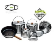 〈〈Baile camping〉〉ZED 戶外不鏽鋼鍋具組II XL ZBACK0305 /  (304不銹鋼、三層式鍋