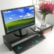 墨韵書香 低價增高底座 雙屏大顯示器電腦 增高架 液晶電視機墊抬高架加厚長桌面置物收納架