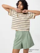 【UNIQLO】女裝 棉麻短褲 482170