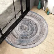 🔥『台現』100%正品 地墊波西米亞風格印花圖案柔軟半圓地毯強吸水防滑入口迎賓門墊