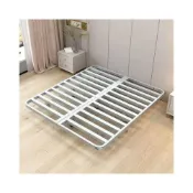 (店+)懸浮床架全鋼簡約主臥無床頭鐵藝床架雙人床成人公寓出租屋鐵架床