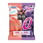 【Donki日本唐吉訶德】ORIHIRO 日本直送原裝進口低熱量消除飢餓感伴手禮 蒟蒻零卡果凍【白桃&巨峰葡萄口味】 12個