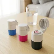 (店+)【五心】四合一切藥器 磨粉/切藥/水杯/分裝 (分藥器 磨藥盒)