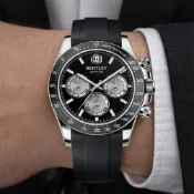 【WANgT】【BENTLEY 賓利】THE ASTRA星耀系列 BL-22 強奢 真三眼 夜光 矽膠 石英 手錶