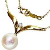 【DOKODEMO】MIKIMOTO Akoya珍珠7.0mm 1顆鑽石項鍊 K18金 2.5公克 42公分 女士款 [二手]