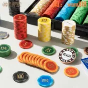 華潤城百貨 弈魚運動德州籌碼套裝粘土高顏值無面值棋牌室牌高端代幣賽事專用