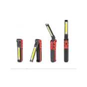 (店+)極光商城-加強磁鐵版可更換電池USB充電可折疊LED強光工作燈應急手電筒汽車檢修燈